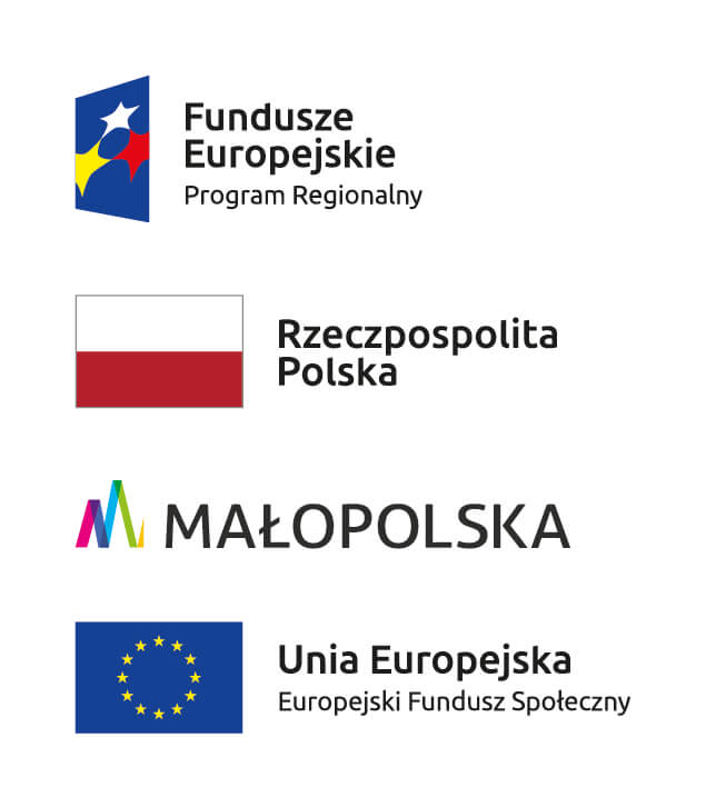 logo UE, FE i województwa małopolskiego